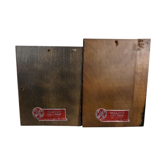 Vintage Wood Wall Plaques: Psalms & Peter, Childrens Religious Decor - Picture 4 of 8